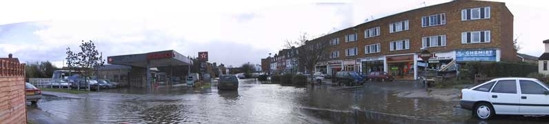 Flood in Welham Green.